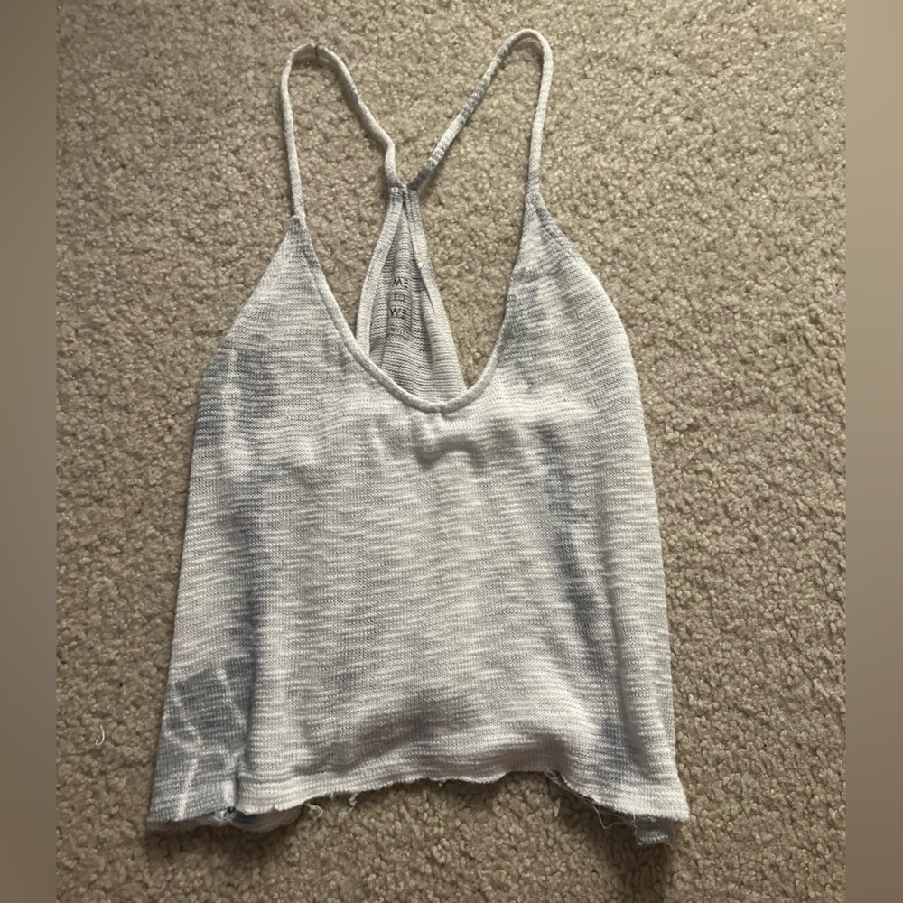Me to We Knit Tie Dye Racerback Cropped Tank Top